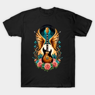 Electric guitar style tattoo colorful 29 T-Shirt